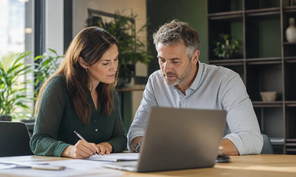 Twee letselschadebehandelaars bespreken samen een dossier